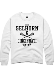 Paige Selhorn  Rally Cincinnati Bearcats Mens White NIL Sport Icon Long Sleeve Crew Sweatshirt