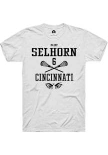 Paige Selhorn  Cincinnati Bearcats White Rally NIL Sport Icon Short Sleeve T Shirt