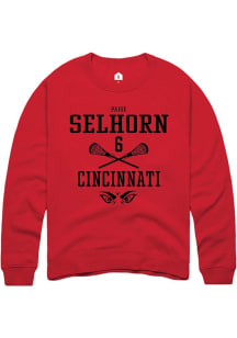 Paige Selhorn  Rally Cincinnati Bearcats Mens Red NIL Sport Icon Long Sleeve Crew Sweatshirt