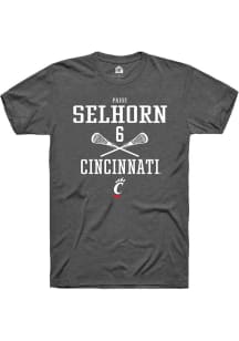 Paige Selhorn  Cincinnati Bearcats Dark Grey Rally NIL Sport Icon Short Sleeve T Shirt