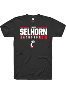 Paige Selhorn  Cincinnati Bearcats Black Rally NIL Stacked Box Short Sleeve T Shirt