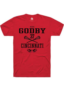 Reese Godby  Cincinnati Bearcats Red Rally NIL Sport Icon Short Sleeve T Shirt