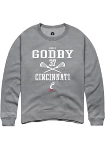 Reese Godby  Rally Cincinnati Bearcats Mens Graphite NIL Sport Icon Long Sleeve Crew Sweatshirt