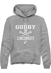 Reese Godby  Rally Cincinnati Bearcats Mens Graphite NIL Sport Icon Long Sleeve Hoodie
