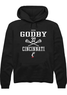 Reese Godby  Rally Cincinnati Bearcats Mens Black NIL Sport Icon Long Sleeve Hoodie