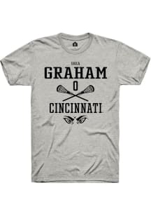 Shea Graham  Cincinnati Bearcats Ash Rally NIL Sport Icon Short Sleeve T Shirt
