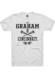 Shea Graham  Cincinnati Bearcats White Rally NIL Sport Icon Short Sleeve T Shirt