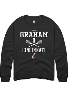 Shea Graham  Rally Cincinnati Bearcats Mens Black NIL Sport Icon Long Sleeve Crew Sweatshirt