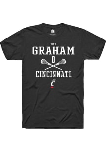 Shea Graham  Cincinnati Bearcats Black Rally NIL Sport Icon Short Sleeve T Shirt