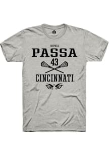 Sophia Passa  Cincinnati Bearcats Ash Rally NIL Sport Icon Short Sleeve T Shirt