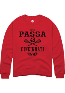 Sophia Passa  Rally Cincinnati Bearcats Mens Red NIL Sport Icon Long Sleeve Crew Sweatshirt