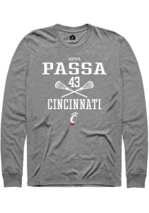 Sophia Passa  Cincinnati Bearcats Graphite Rally NIL Sport Icon Long Sleeve T Shirt