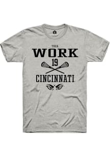 Thea Work  Cincinnati Bearcats Ash Rally NIL Sport Icon Short Sleeve T Shirt