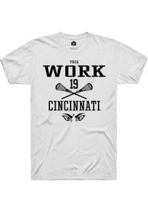 Thea Work  Cincinnati Bearcats White Rally NIL Sport Icon Short Sleeve T Shirt