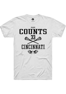Veronica Counts  Cincinnati Bearcats White Rally NIL Sport Icon Short Sleeve T Shirt