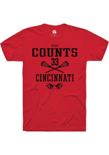 Veronica Counts  Cincinnati Bearcats Red Rally NIL Sport Icon Short Sleeve T Shirt