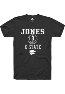 Cj Jones  K-State Wildcats Black Rally NIL Sport Icon Short Sleeve T Shirt