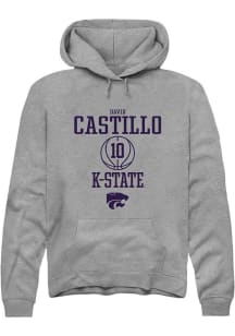 David Castillo  Rally K-State Wildcats Mens Graphite NIL Sport Icon Long Sleeve Hoodie
