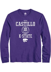 David Castillo  K-State Wildcats Purple Rally NIL Sport Icon Long Sleeve T Shirt