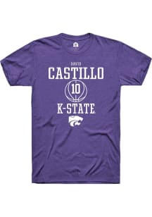 David Castillo  K-State Wildcats Purple Rally NIL Sport Icon Short Sleeve T Shirt