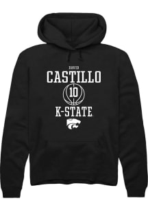 David Castillo  Rally K-State Wildcats Mens Black NIL Sport Icon Long Sleeve Hoodie