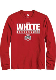Liam White  Ohio State Buckeyes Red Rally NIL Stacked Box Long Sleeve T Shirt