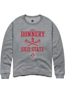 Ryan Donnery  Rally Ohio State Buckeyes Mens Graphite NIL Sport Icon Long Sleeve Crew Sweatshirt