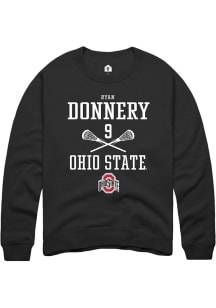 Ryan Donnery  Rally Ohio State Buckeyes Mens Black NIL Sport Icon Long Sleeve Crew Sweatshirt