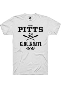 Derrick Pitts  Cincinnati Bearcats White Rally NIL Sport Icon Short Sleeve T Shirt