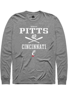 Derrick Pitts  Cincinnati Bearcats Graphite Rally NIL Sport Icon Long Sleeve T Shirt