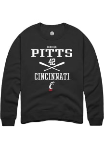 Derrick Pitts  Rally Cincinnati Bearcats Mens Black NIL Sport Icon Long Sleeve Crew Sweatshirt