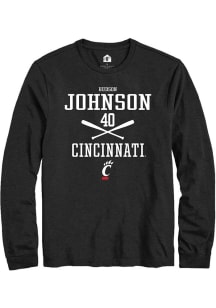 Hudson Johnson  Cincinnati Bearcats Black Rally NIL Sport Icon Long Sleeve T Shirt