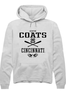 Quinton Coats  Rally Cincinnati Bearcats Mens White NIL Sport Icon Long Sleeve Hoodie