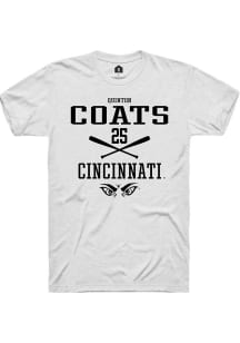 Quinton Coats  Cincinnati Bearcats White Rally NIL Sport Icon Short Sleeve T Shirt