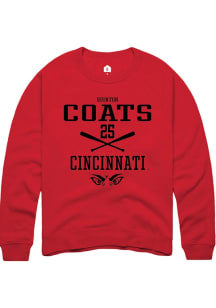 Quinton Coats  Rally Cincinnati Bearcats Mens Red NIL Sport Icon Long Sleeve Crew Sweatshirt