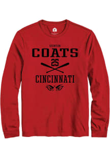 Quinton Coats  Cincinnati Bearcats Red Rally NIL Sport Icon Long Sleeve T Shirt