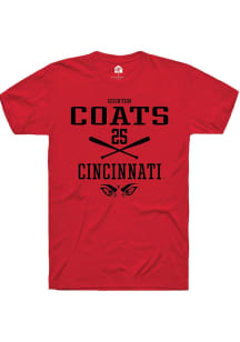 Quinton Coats  Cincinnati Bearcats Red Rally NIL Sport Icon Short Sleeve T Shirt