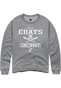 Quinton Coats  Rally Cincinnati Bearcats Mens Graphite NIL Sport Icon Long Sleeve Crew Sweatshirt