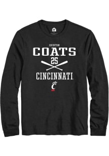 Quinton Coats  Cincinnati Bearcats Black Rally NIL Sport Icon Long Sleeve T Shirt