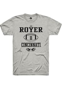 Joe Royer  Cincinnati Bearcats Ash Rally Football NIL Sport Icon Short Sleeve T Shirt