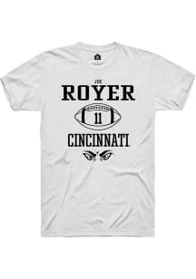 Joe Royer  Cincinnati Bearcats White Rally Football NIL Sport Icon Short Sleeve T Shirt