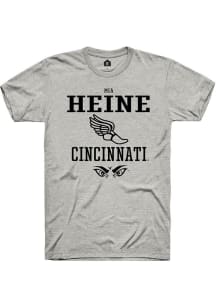 Mia Heine  Cincinnati Bearcats Ash Rally NIL Sport Icon Short Sleeve T Shirt