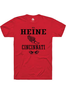 Mia Heine  Cincinnati Bearcats Red Rally NIL Sport Icon Short Sleeve T Shirt