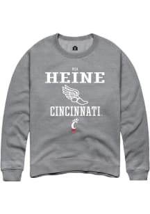 Mia Heine  Rally Cincinnati Bearcats Mens Graphite NIL Sport Icon Long Sleeve Crew Sweatshirt
