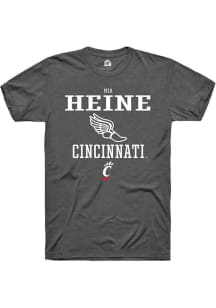 Mia Heine  Cincinnati Bearcats Dark Grey Rally NIL Sport Icon Short Sleeve T Shirt