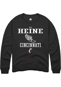 Mia Heine  Rally Cincinnati Bearcats Mens Black NIL Sport Icon Long Sleeve Crew Sweatshirt