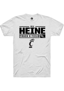 Mia Heine  Cincinnati Bearcats White Rally NIL Stacked Box Short Sleeve T Shirt