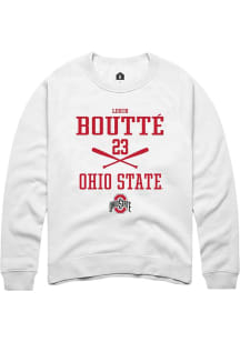 Lorin Boutté  Rally Ohio State Buckeyes Mens White NIL Sport Icon Long Sleeve Crew Sweatshirt