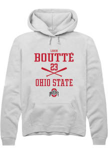 Lorin Boutté  Rally Ohio State Buckeyes Mens White NIL Sport Icon Long Sleeve Hoodie