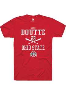 Lorin Boutté  Ohio State Buckeyes Red Rally NIL Sport Icon Short Sleeve T Shirt